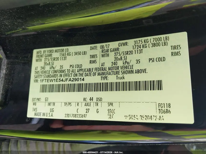 2018 FORD F-150 XLT