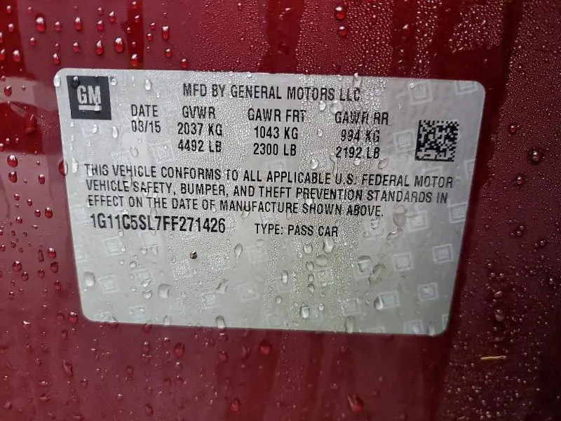 2015 CHEVROLET MALIBU 1LT  