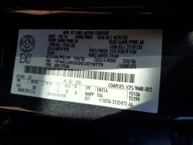 2014 FORD ESCAPE SE  