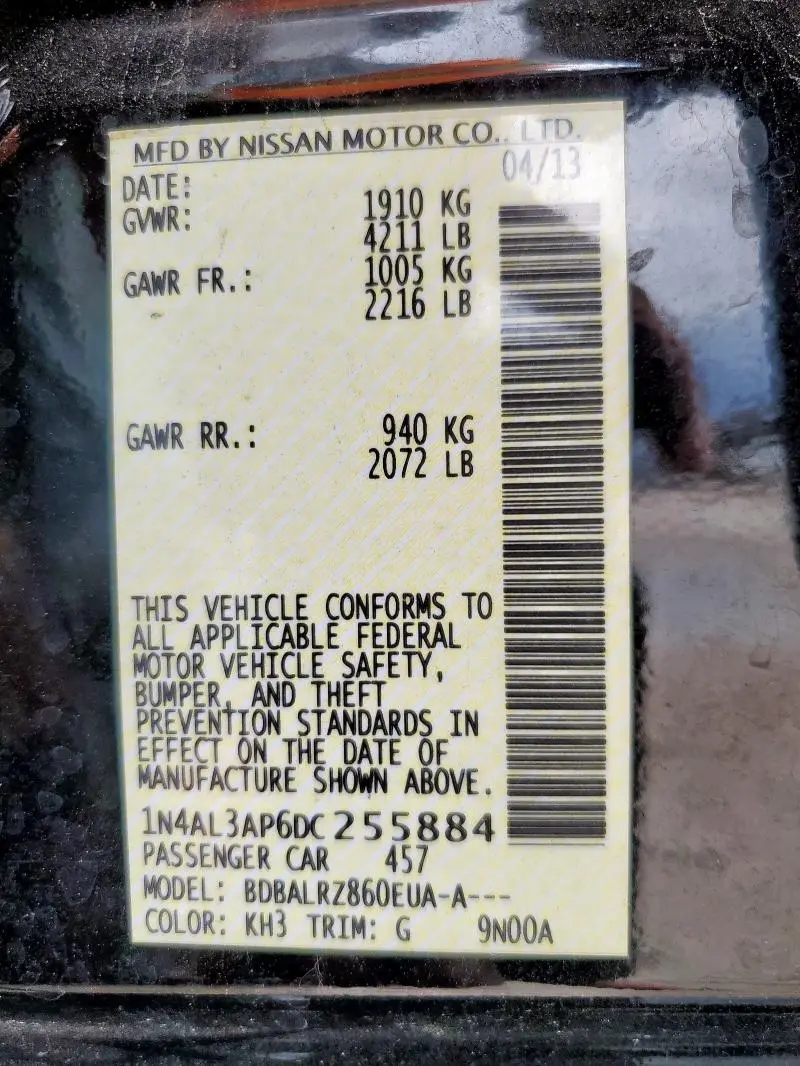 2013 NISSAN ALTIMA 2.5  