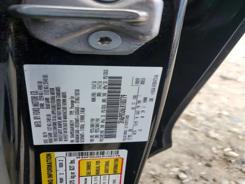 2020 FORD FUSION TITANIUM  