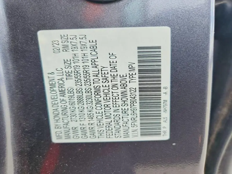 2023 HONDA ODYSSEY ELITE  