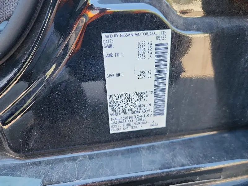 2023 NISSAN ALTIMA SR  