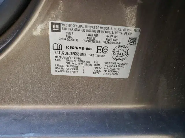 2014 GMC SIERRA K1500 SLE  