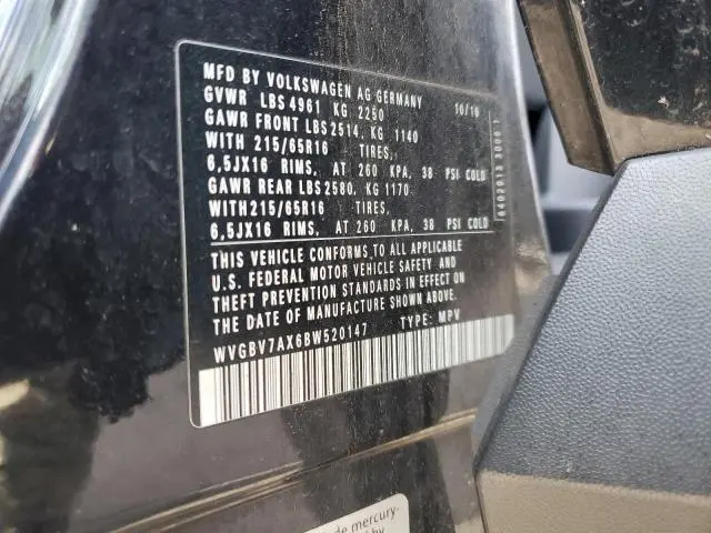 2011 VOLKSWAGEN TIGUAN S  