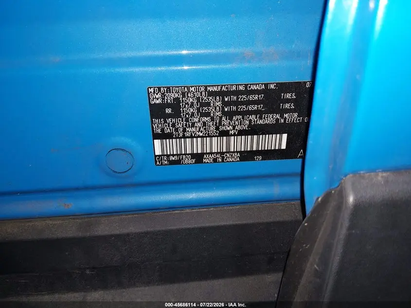 2021 TOYOTA RAV4 LE