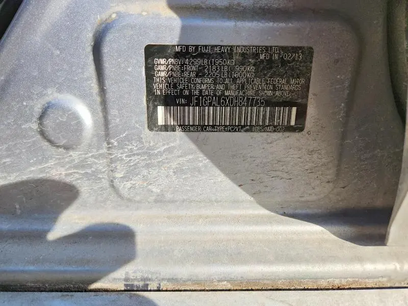 2013 SUBARU IMPREZA SPORT PREMIUM  