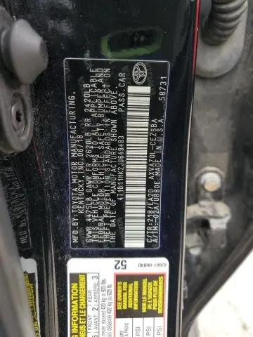 2018 TOYOTA CAMRY L  