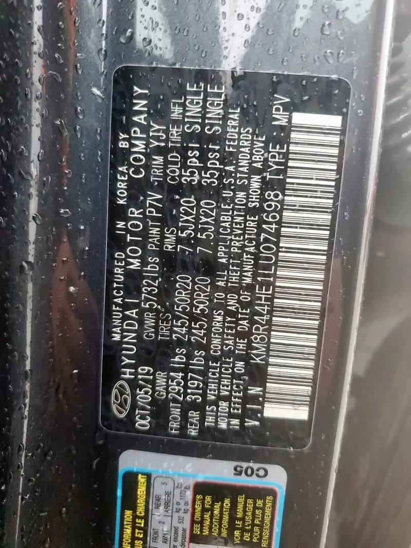 2020 HYUNDAI PALISADE SEL  