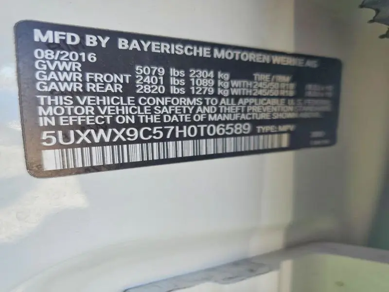 2017 BMW X3 XDRIVE28I  