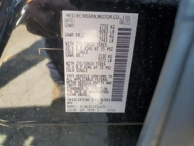 2022 INFINITI QX60 LUXE  