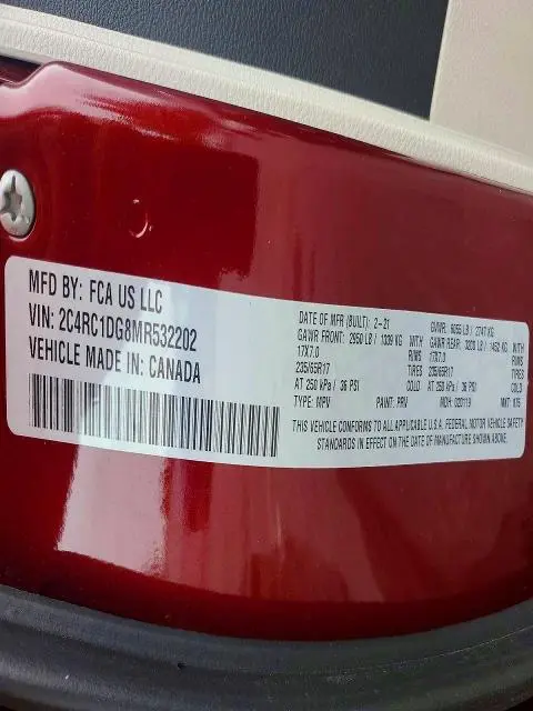 2021 CHRYSLER VOYAGER LXI  