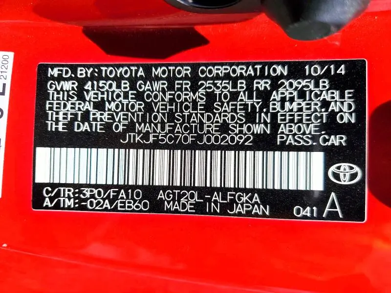 2015 SCION TC BASE  