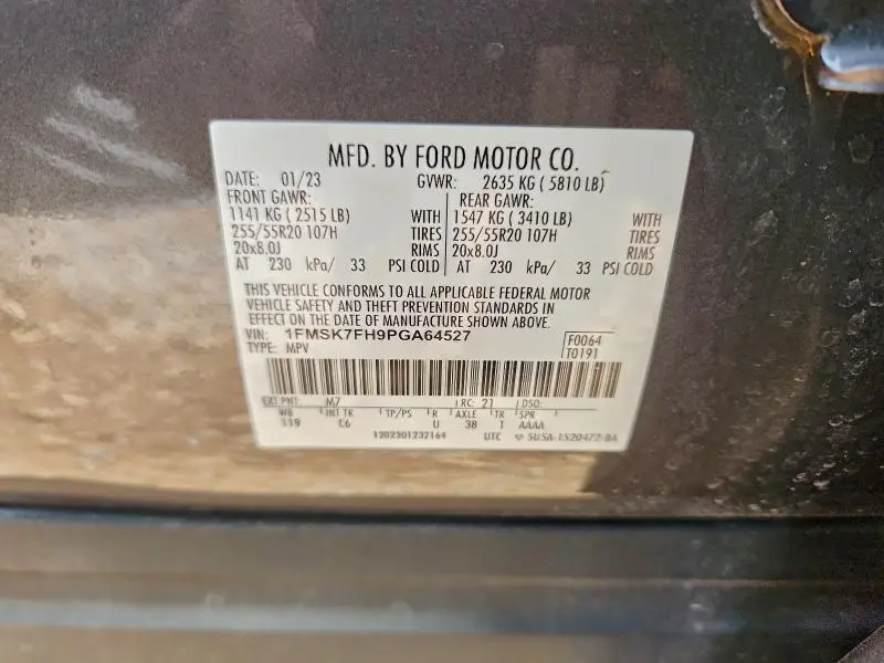 2023 FORD EXPLORER LIMITED  