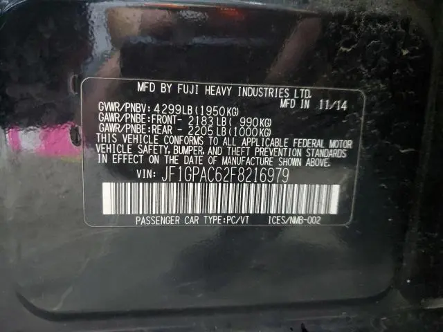 2015 SUBARU IMPREZA PREMIUM  