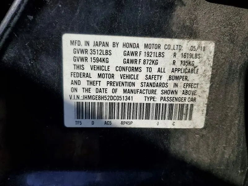 2013 HONDA FIT SPORT  