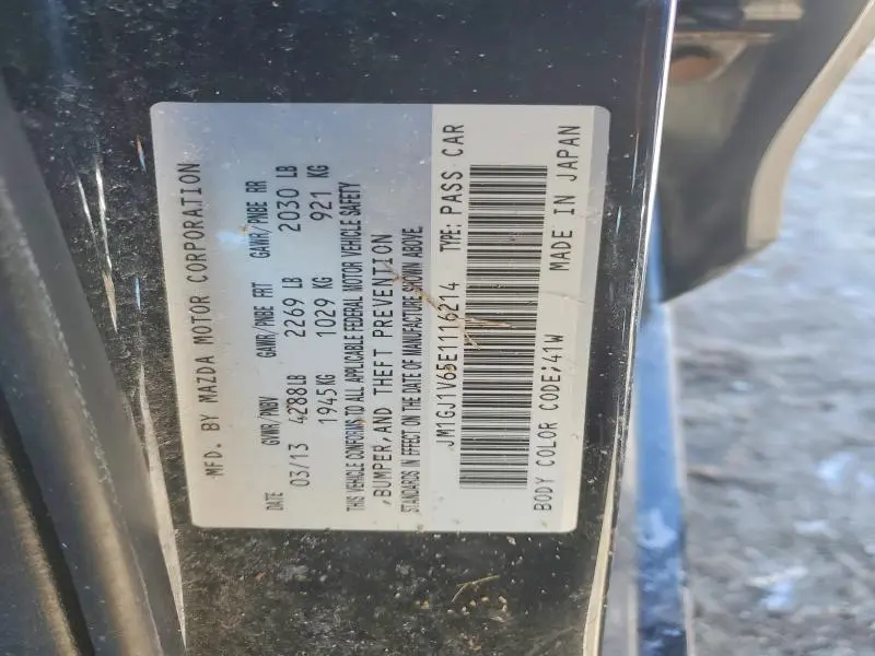 2014 MAZDA 6 TOURING  