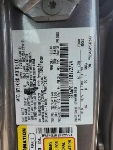 2014 FORD FUSION SE HYBRID  