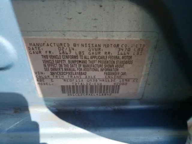 2014 NISSAN VERSA NOTE S  