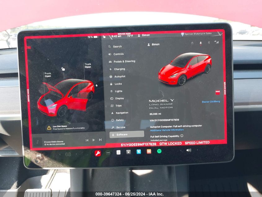 2021 TESLA MODEL Y LONG RANGE DUAL MOTOR ALL-WHEEL DRIVE