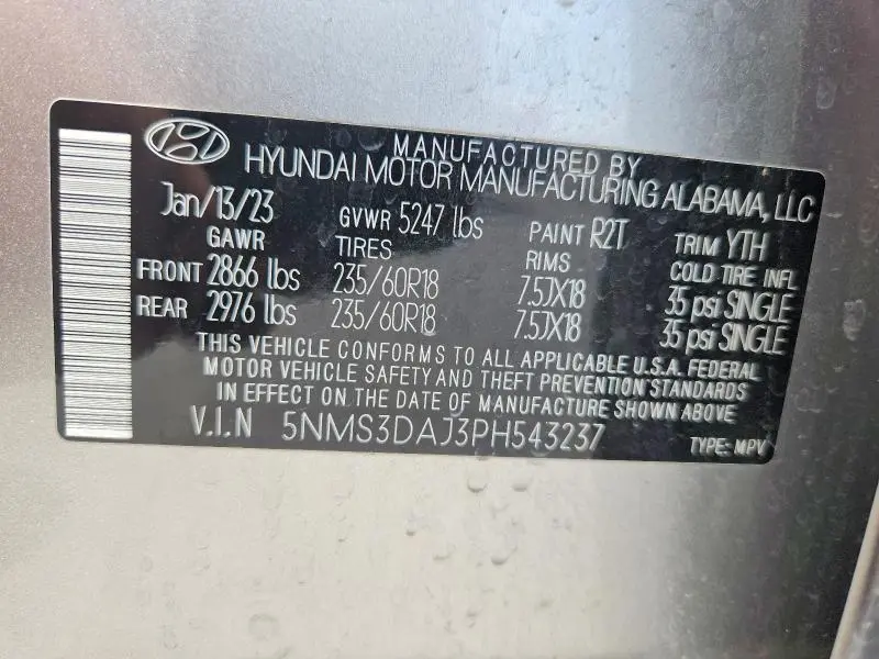 2023 HYUNDAI SANTA FE SEL  