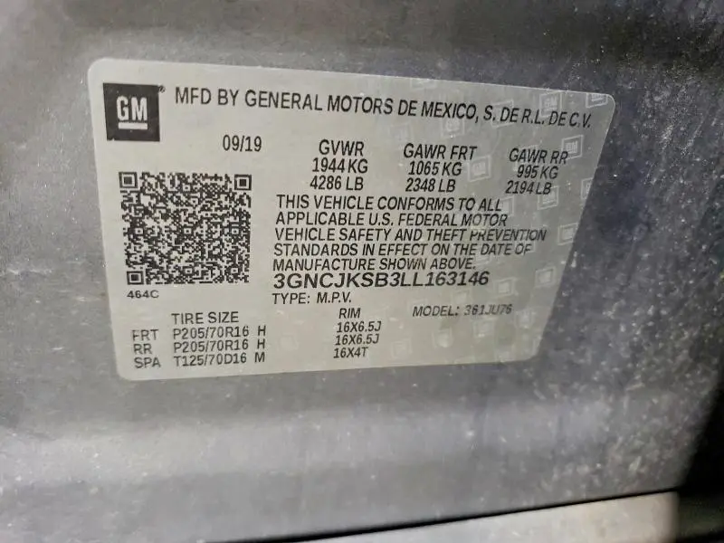 2020 CHEVROLET TRAX LS  