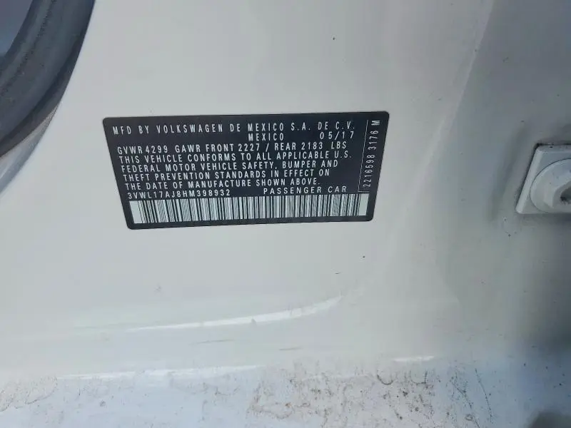 2017 VOLKSWAGEN JETTA SEL  