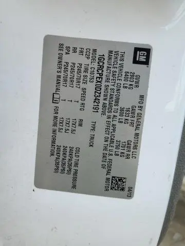 2013 CHEVROLET SILVERADO C1500  