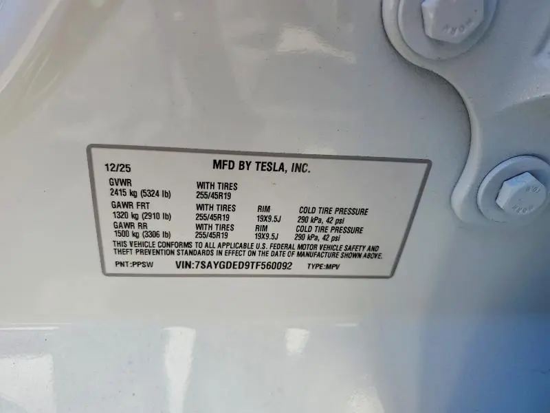2026 TESLA MODEL Y   