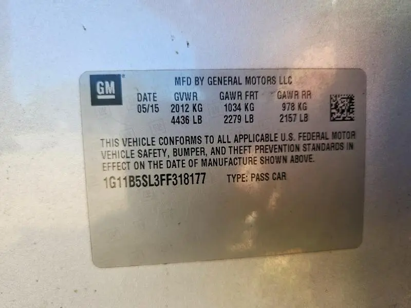 2015 CHEVROLET MALIBU LS  