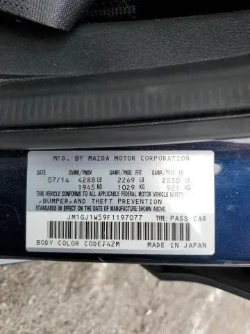 2015 MAZDA 6 GRAND TOURING  