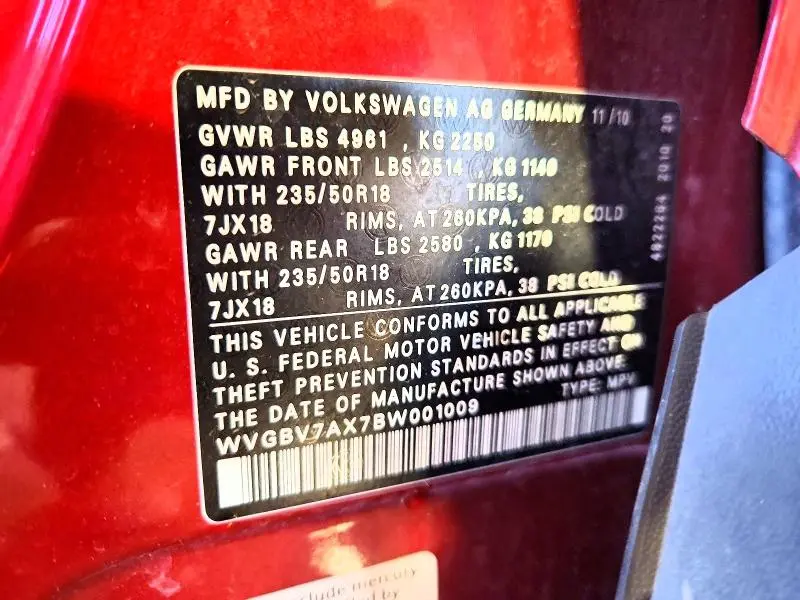 2011 VOLKSWAGEN TIGUAN S/SE/SEL  