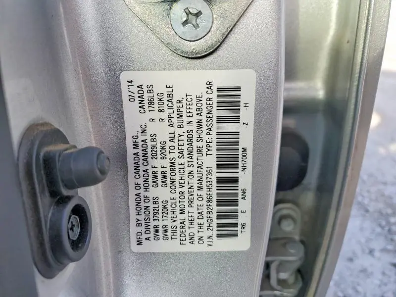 2014 HONDA CIVIC EX  