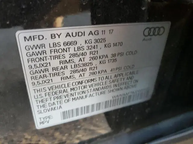 2018 AUDI Q7 PRESTIGE  