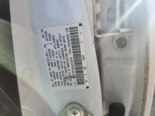 2010 HONDA ACCORD LX  