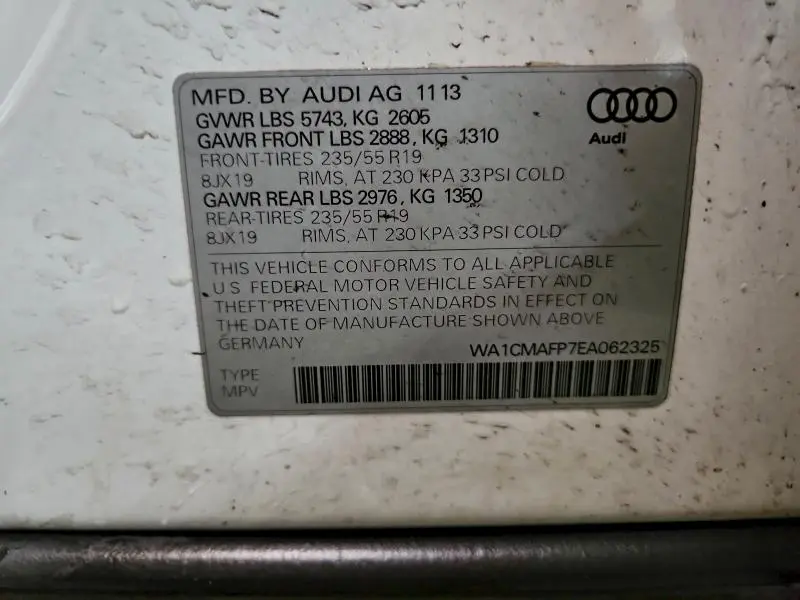 2014 AUDI Q5 TDI PREMIUM PLUS  