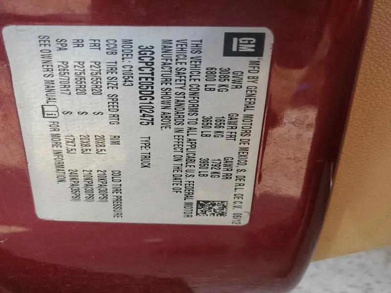 2013 CHEVROLET SILVERADO C1500 LTZ  