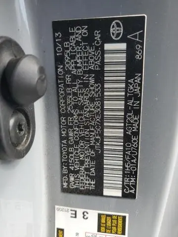 2014 TOYOTA SCION TC   