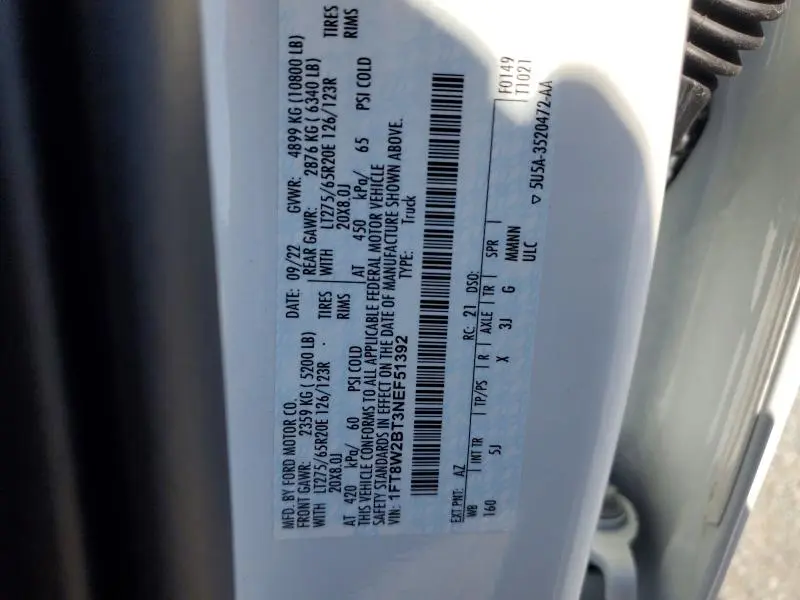 2022 FORD F250 SUPER DUTY  