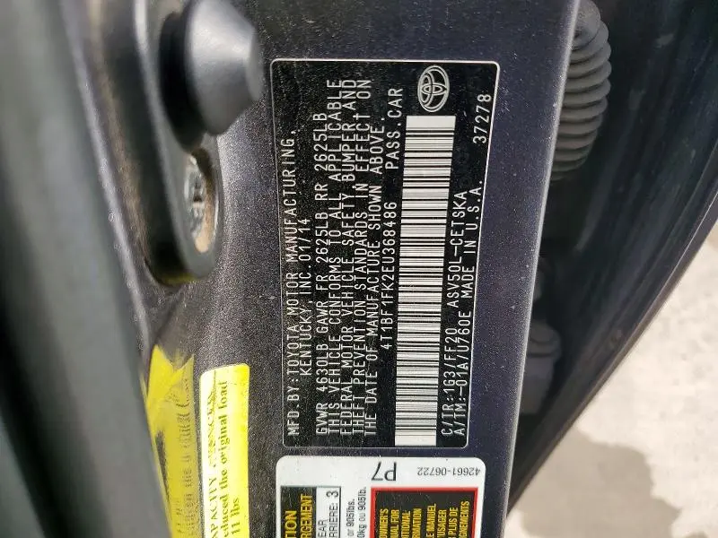 2014 TOYOTA CAMRY   