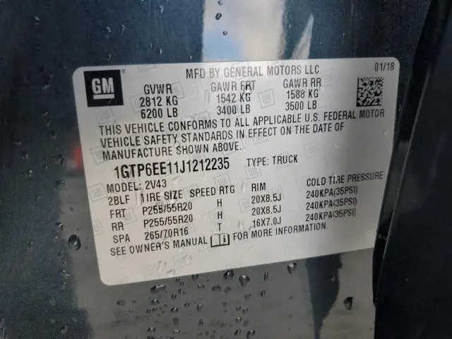 2018 GMC CANYON DENALI  