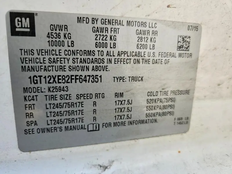 2015 GMC SIERRA K2500 HEAVY DUTY  