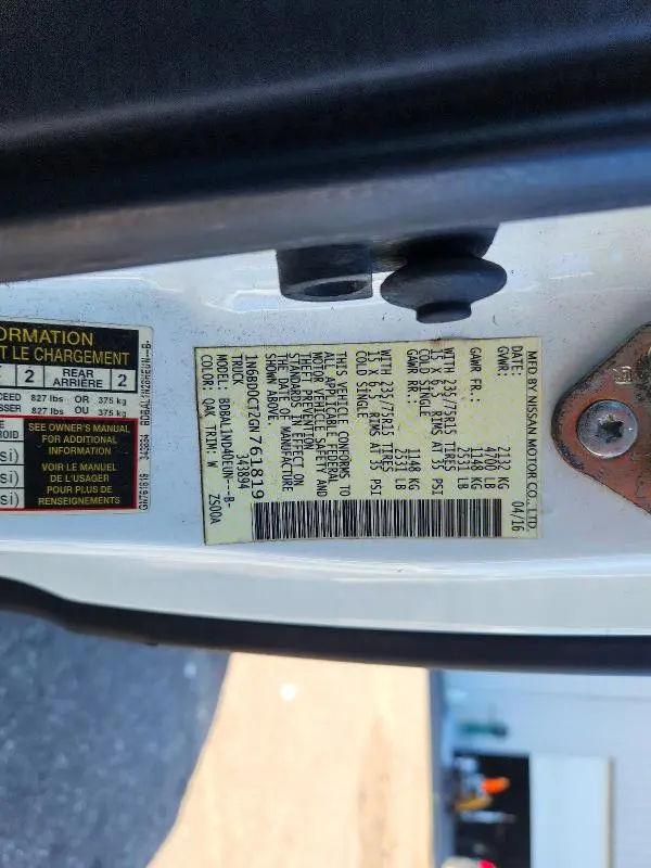 2016 NISSAN FRONTIER S  