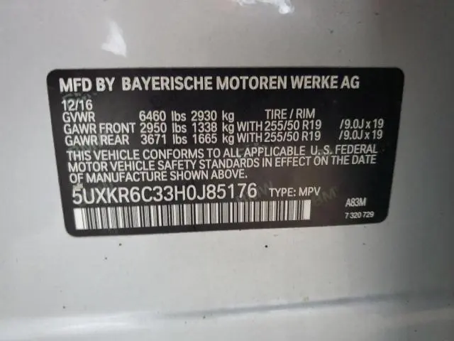 2017 BMW X5 XDRIVE50I  