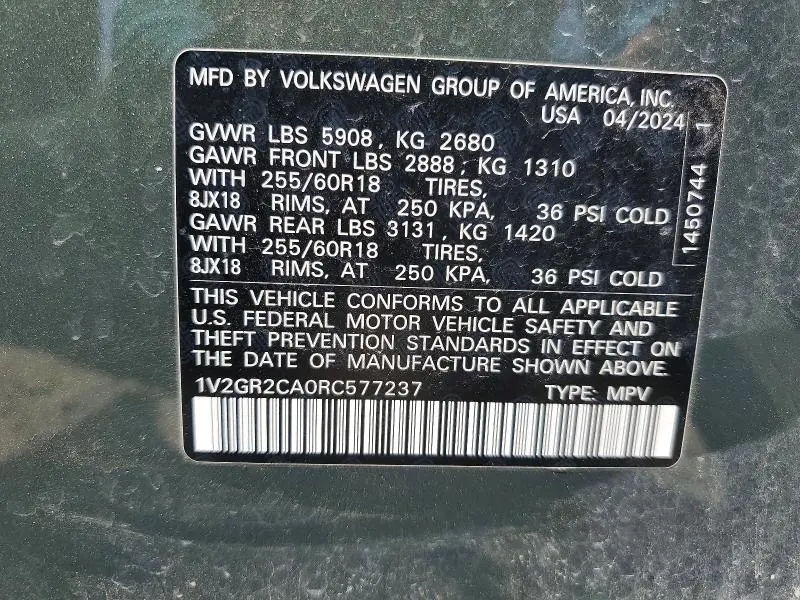 2024 VOLKSWAGEN ATLAS PEAK EDITION SEL  