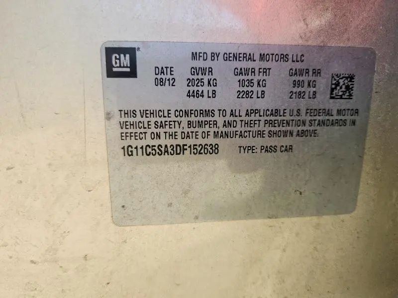 2013 CHEVROLET MALIBU 1LT  