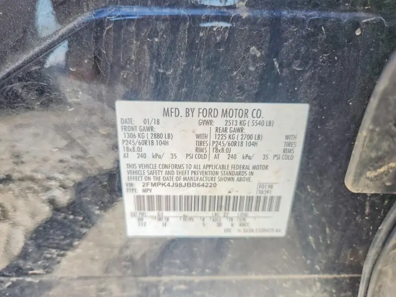 2018 FORD EDGE SEL  