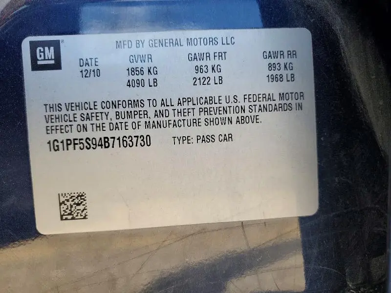 2011 CHEVROLET CRUZE LT  