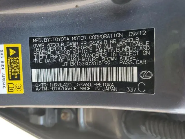 2013 LEXUS ES 350  