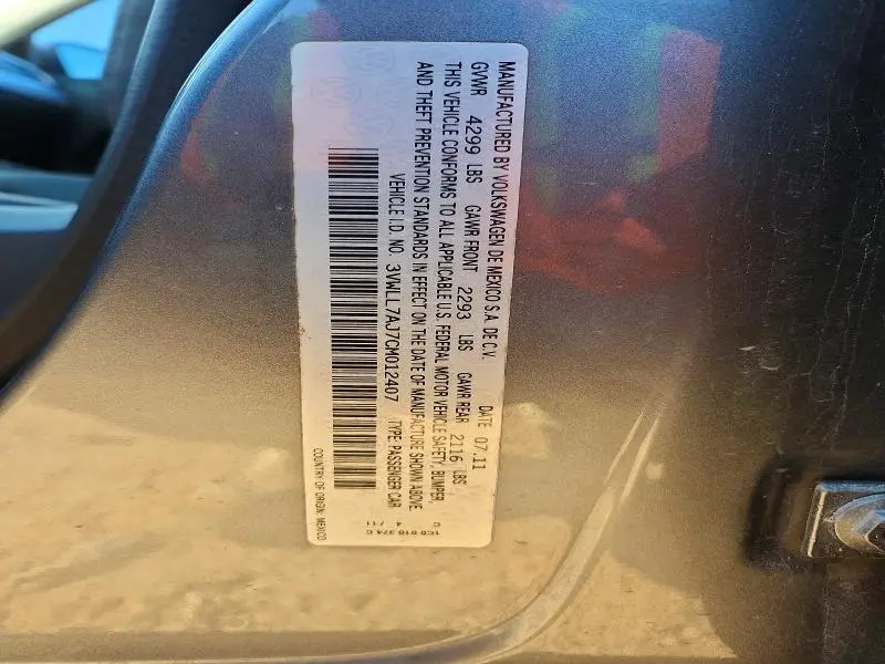2012 VOLKSWAGEN JETTA TDI  